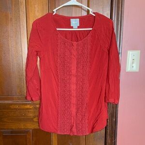 Maeve Red Lace Blouse